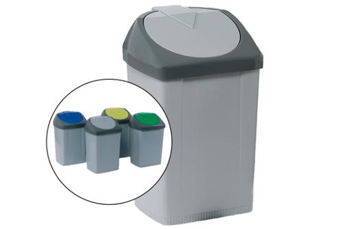 60L bin with push-down lid