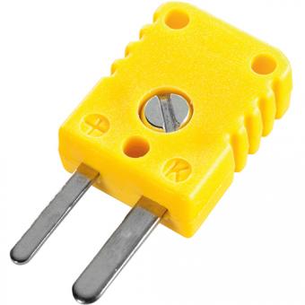 Miniature thermocouple connector type K, yellow