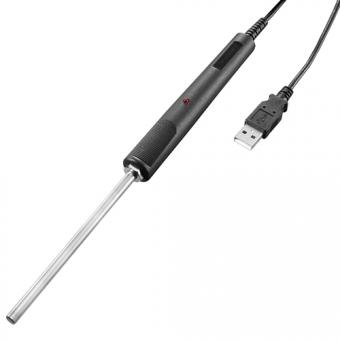Handheld temperature probe with integrated USB...