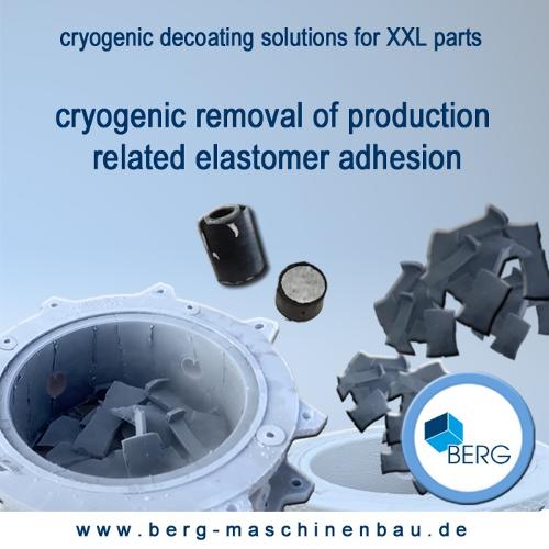 Cryogenic decoating of XXL parts
