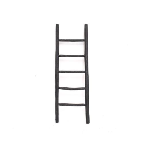 wooden decoration ladder rustic black 