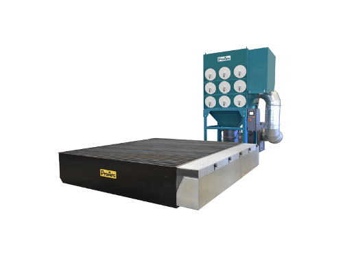 Modular fume extraction table for plasma cutting