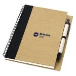 Priestly recycled notebook with pen - Natural / Solid Black