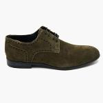 Khaki Suede Leather Classic Men's Shoes