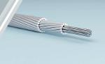 Uninsulated conductor twisted with steel core and aluminum wires
