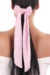Women's Long Ribbon Model Pink Scrunchie Buckle