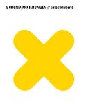 Floor marking symbol "X-shape", yellow