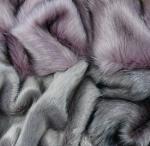 Fox and Mink imitation in grey and pink colors