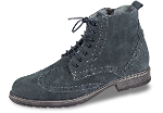 Men's winter boots made of dark gray suede with zipper...