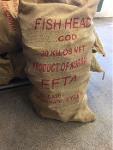 Naturally dried Atlantic Cod heads in 30 kgs bales
