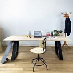TRAPÈZE - Dining table made of solid olive ash