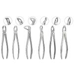 ATRAUMATIC EXTRACTION FORCEPS SET OF 6