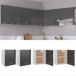 Wall cabinets 2 pcs 50x31x60 cm high-gloss gray chipboard