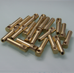 CNC automatic turning brass pin.