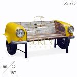 Farmhouse Design Automobile Car Style Reclaimed Wood Bench S