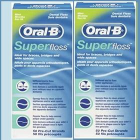 Oral-B Superfloss Dental Floss 50 Threads 50 Pieces