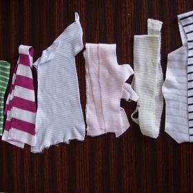 100% COTTON HOSIERY CLIPS (MIX COLORS) BALES WASTE.