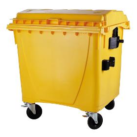 Plastic container 1100 flatid yellow