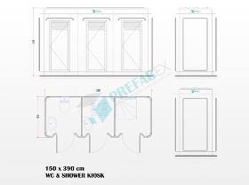 150x390 Toilet & Shower Cabin 1