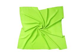 Microfiber satin bandana, 100% twill silk, 55x55cm - green