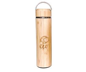 Bamboo thermos with handle and strainer - 500 ml