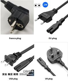 250V 2.5A EU plug connector with C7 C8 power cable plug 