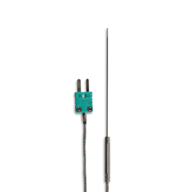 Mini-Sheathing thermocouple | Fibreglass | Type K | less Ø 1mm