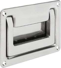 Recessed handles fold-down stainless steel