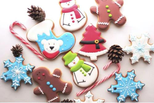 Christmas decorated cookies