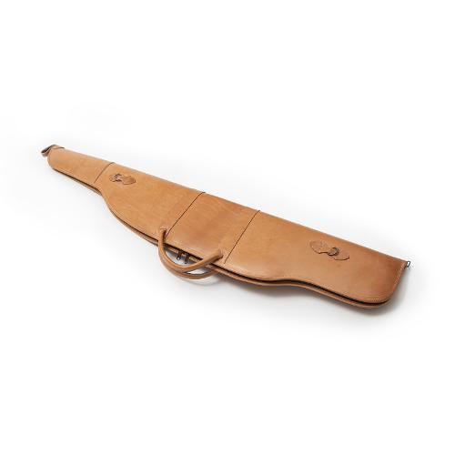 Carbine case with optical device made of natural Italian leather - 32256-03