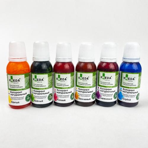 Natural water-soluble food dye in mass Vegycol-gel KREDA, 6 