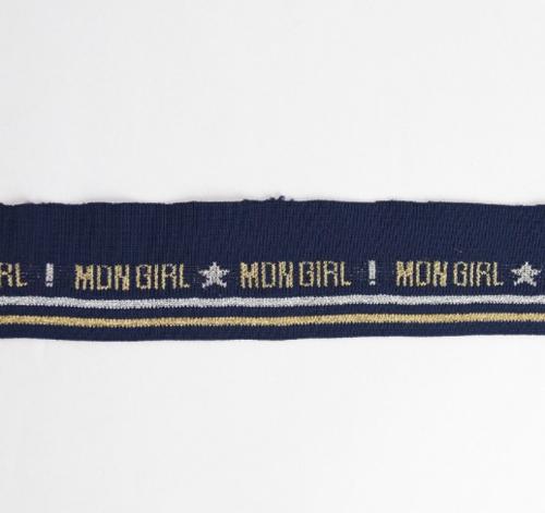 Knitted Rib Tape with Typography