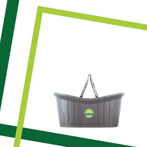 Delux: elegant 12-liter recycled handbasket 