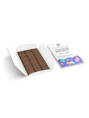 Chocolate bar wallet medium size white eco-friendly