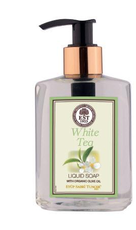 Organic Olive Oil White Tea Liquid Soap Soap 250 ml Plastic Bottle
